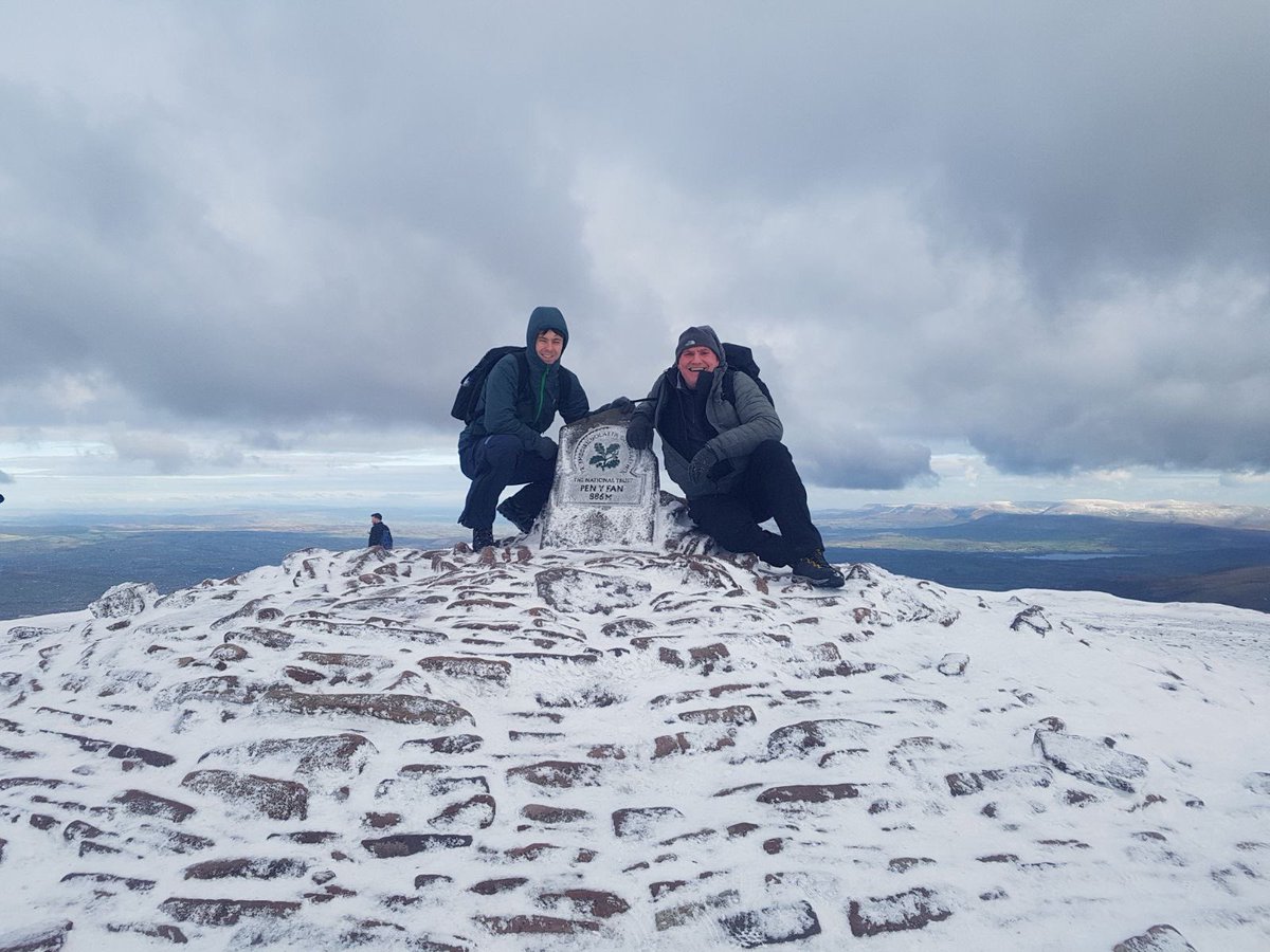 Fantastic effort by the father of SoHK <a href="/KenCowen/">Ken Cowen</a> (CEO) &amp; his noble squire <a href="/JackLewars/">Jack Lewars</a> (COO). Climbing Pen Y Fan as part of their training for the summer fundraiser in Chamonix. Top effort lads! Get in touch to learn more about this great fundraiser. #Snowy #HappyKen #GreatEffort