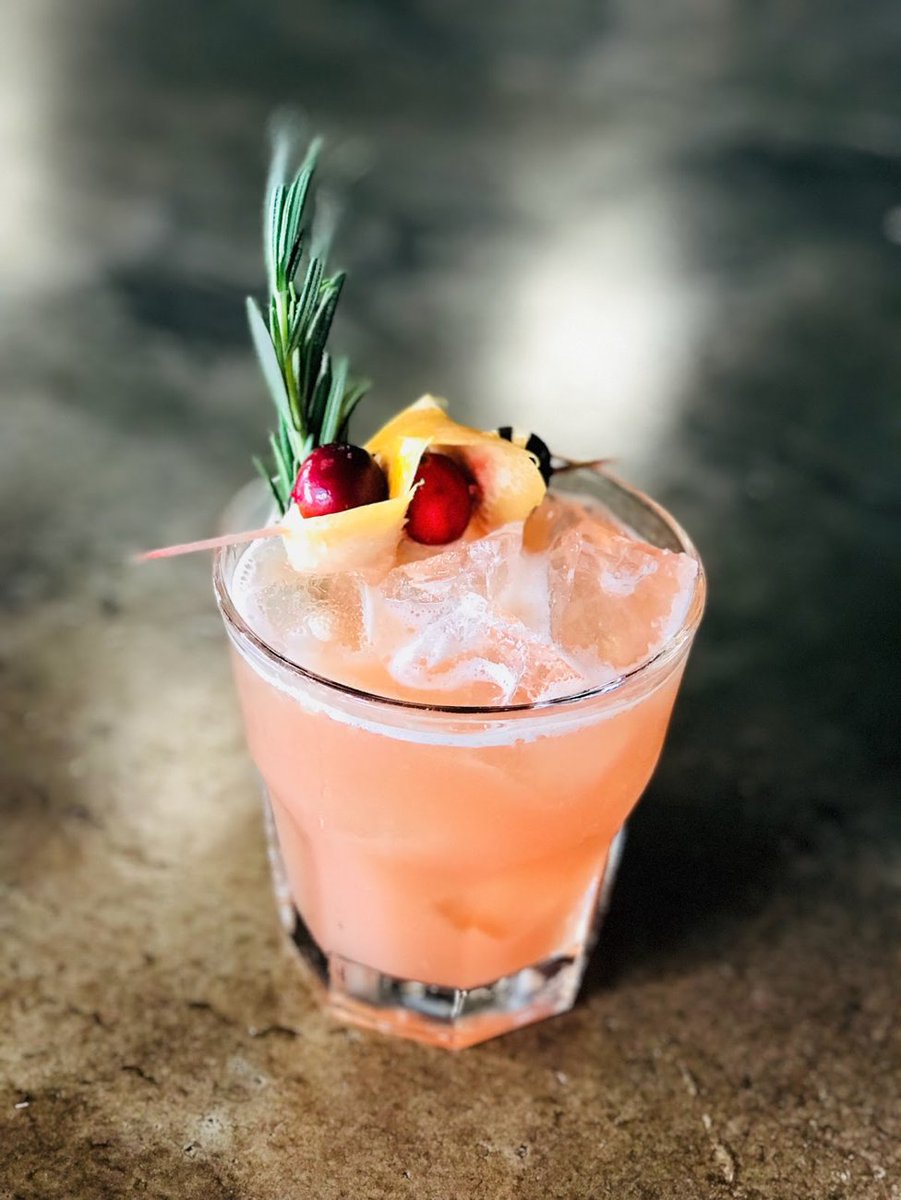 TwistedLaurel's tweet photo. Feeling parched? Check out the newest drink at our Leicester location! Cranberry Smash: Cranberry juice, Orange juice, Basil Hayden, &amp; Rosemary Simple Syrup. #happyhour #ncdrinks #northcarolinafoodies #localfoodie #barcocktail https://t.co/pNsIYmm4bV