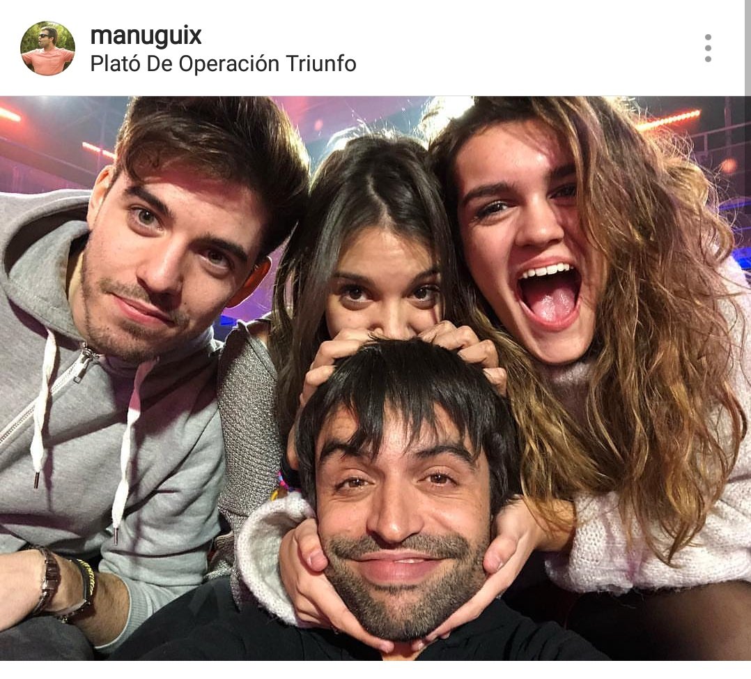 Manu ha publicado una foto con Roi,Ana y Amaia 💜 #OTDirecto4F