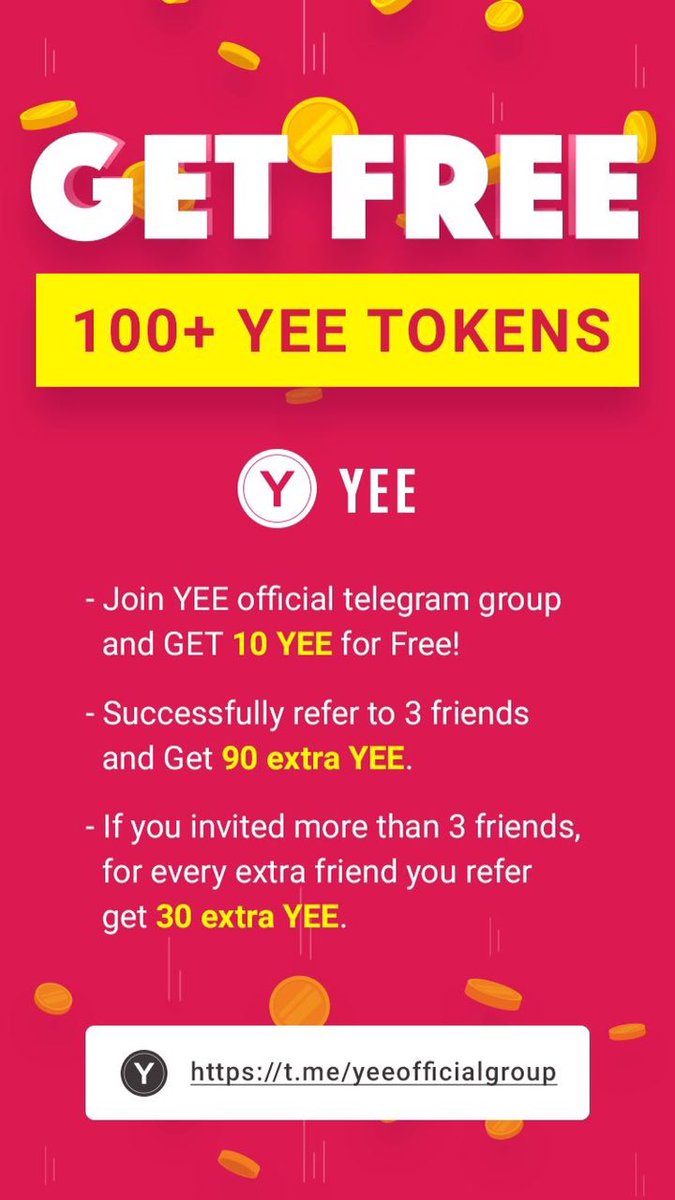 getcryptodrops's tweet photo. 🚀 Free @YeeToken coin airdrop 🚀

Follow link > https://t.co/6ixDffJLJY &amp; join Telegram group to get 100+ Yee coins FREE

Ending soon

#YeeToken #Crypto #airdrop
#BTC #TRX #LTC #ETH https://t.co/brBBTZwkla