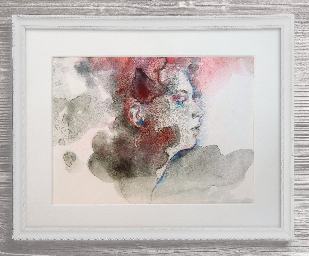 aleksgalas's tweet photo. 'In the clouds' with #passepartout , on paper. #portrait #portraiture #clouds #face #watercolortercolor #watercolorpainting #woman #girl #polishart #polishartist #art #painting #buyart #look #femalefigure #figurative #figure #watercolorartist #aquarell #aleksandragalas https://t.co/SkgNI55smJ