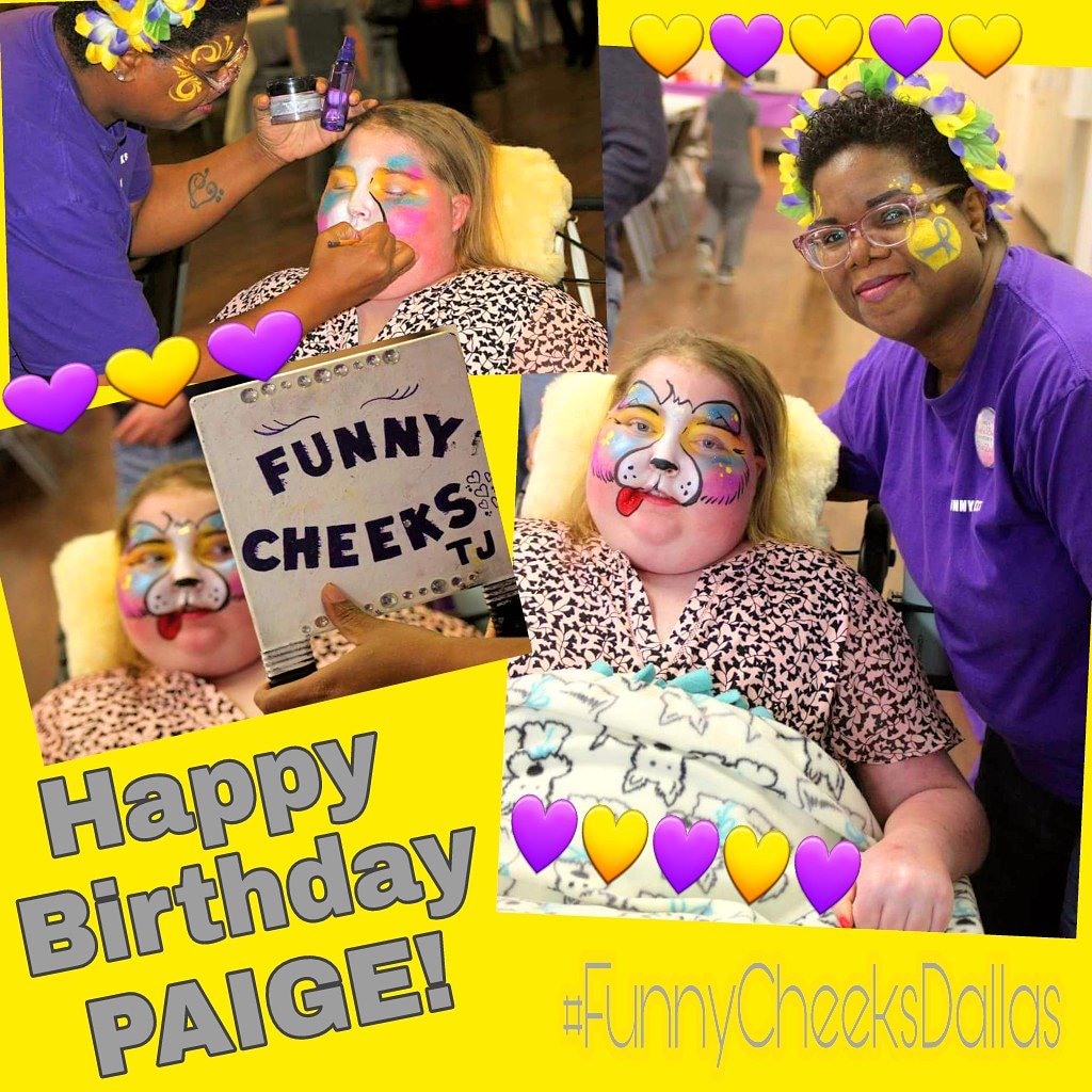 FunnyCheeksTJ's tweet photo. What's from the heart, reaches the heart.๐๐ #HappyBirthdayPaige #FunnyCheeksDallas gives back.
#DIPG_awareness #giveback #Project4031 #DFW #DIPG #BrainCancerAwareness #ChildhoodCancerAwareness #PaigesDIPGwarriors #facepainter #facepaintinglife #HeartMonth #HappyBirthdayPaige https://t.co/gvflGwBhr7