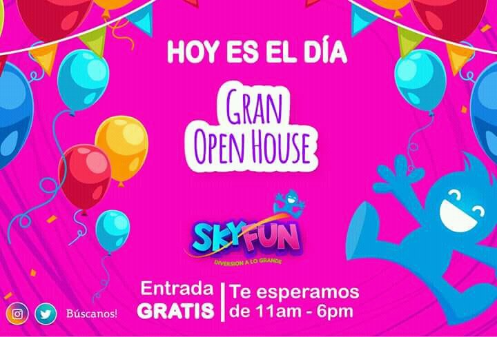 SkyFunSendero's tweet photo. Hoy es gran día!😍😱😃😆😜
No puedes faltar! 
#SkyfunSendero #DiversiónALoGrande #Monterrey
República Mexicana 310 Colonia Valle de las Alamedas, San Nicolás de los Garza, Nuevo León, Monterrey, Nuevo Leon, Mexico, 66417 https://t.co/rq5tiLAgpD