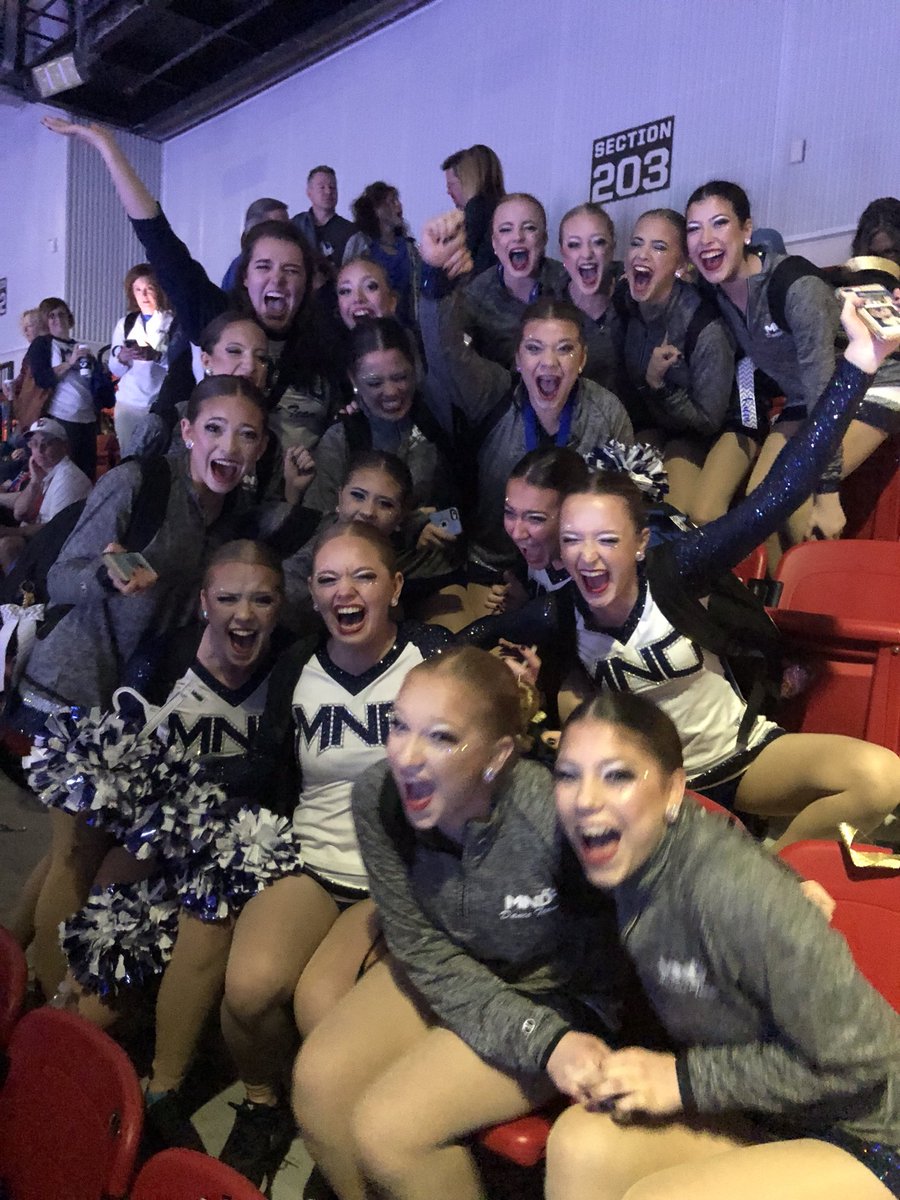 Medium Pom FINALS!!!!! We will dance again at 2:15 this afternoon ✨💙⚡️ <a href="/MNDCougars/">Mount Notre Dame</a>