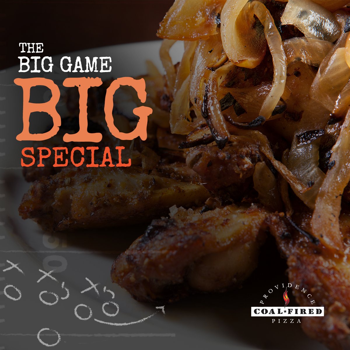 ProvPizza's tweet photo. Happy #SuperBowlSunday! We have the ultimate takeout deal:

Place a takeout order at any of our 3 locations TODAY ONLY and with every 4 large orders of #CoalFired wings, get a 5th large order FREE!

View our full menu &amp;place your order before kickoff: https://t.co/eFHvNnCSi0 https://t.co/npbZxd7piK
