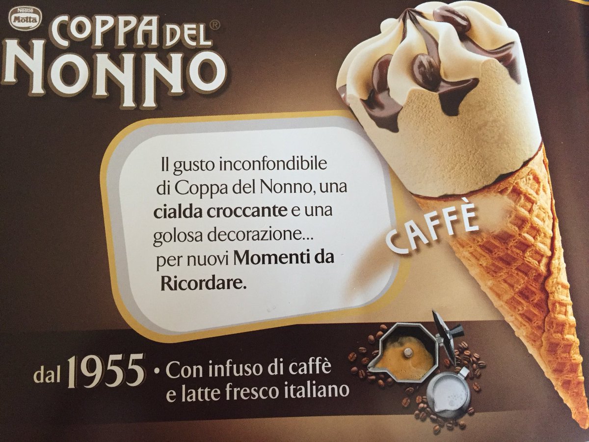 fratelliferrari's tweet image. Si, avete visto proprio bene 😍 Da quest’anno Coppa del Nonno diventa anche un irresistibile cono al caffè 😋 Il gusto inconfondibile di Coppa del Nonno, una cialda croccante e una golosa decorazione... per nuovi Momenti da Ricordare! ✨ #FratelliFerrari #Froneri #CoppadelNonno