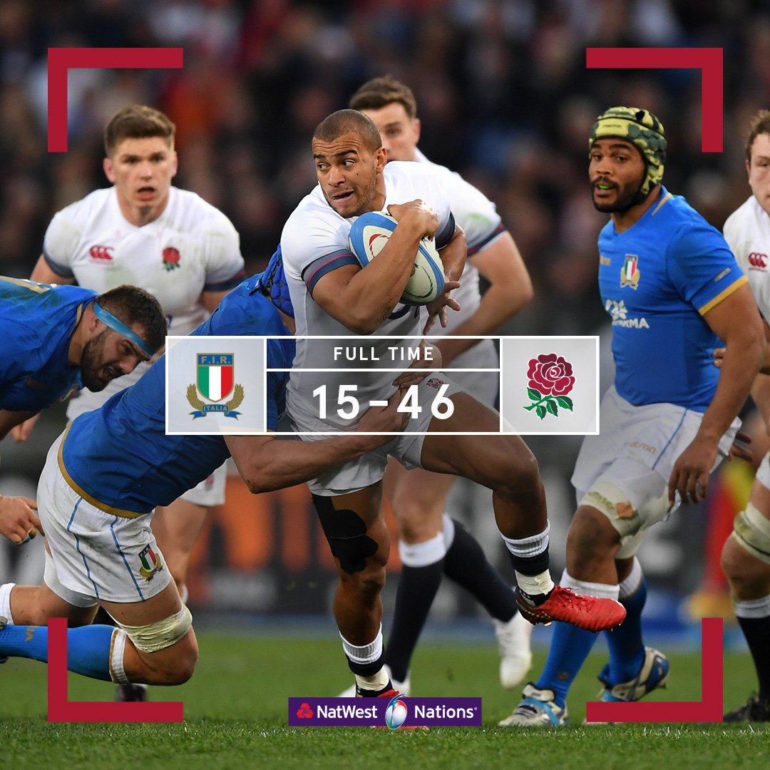 It's FT in Rome and England are off to a winning start in the #NatWest6Nations 🌹

#ITAvENG #CarryThemHome