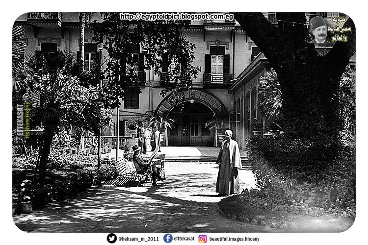 الحديقة التى بمدخل فندق Continental-Savoy مصر - 1915