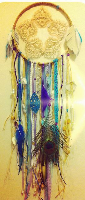 #Beautiful #Peacock style #Dreamcatcher #Feathers