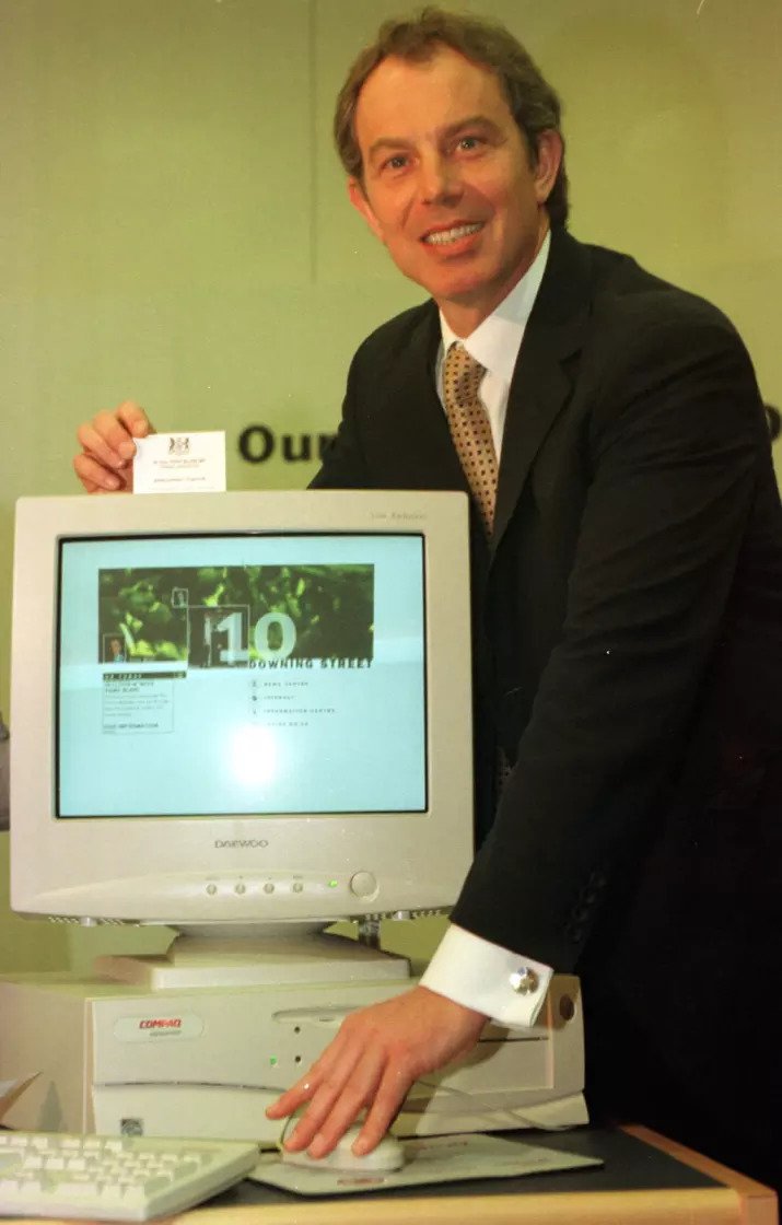 Tony Blair... does not know how to use a computer.