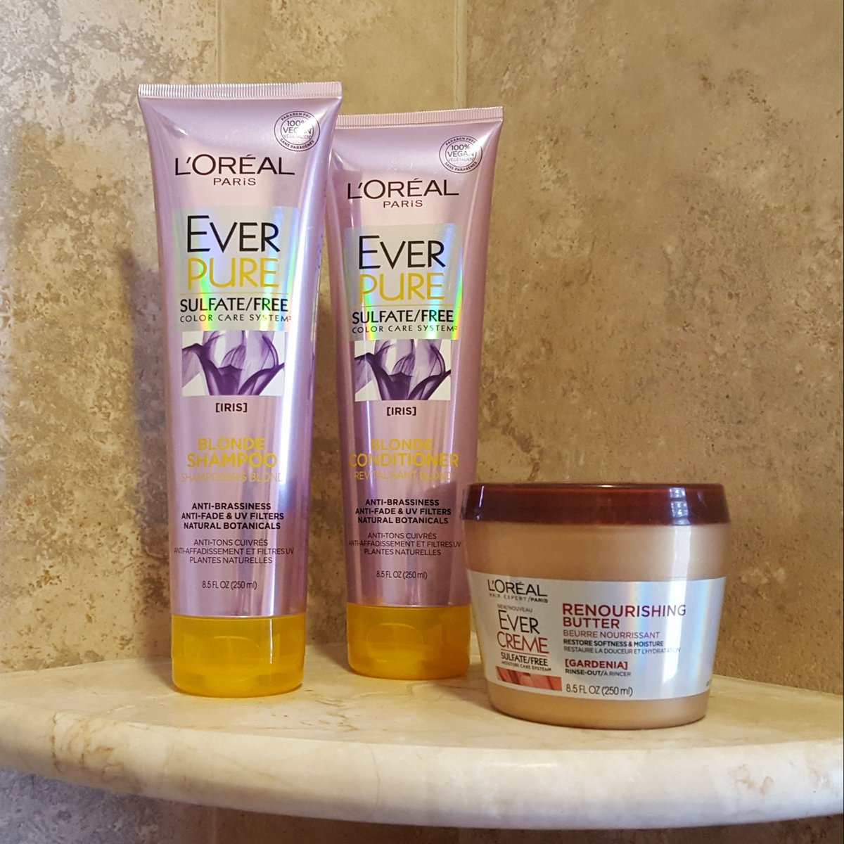 So excited to try out the <a href="/lorealhair/">Daniel Kerr</a> Blonde EverPure line!!! I already love their nourishing hair mask. Can't wait to see what else this line can do! Thanks <a href="/influenster/">Influenster</a>! I received these products free for my opinion and review. #LorealParis #VoxBox #Influenster #complimentary