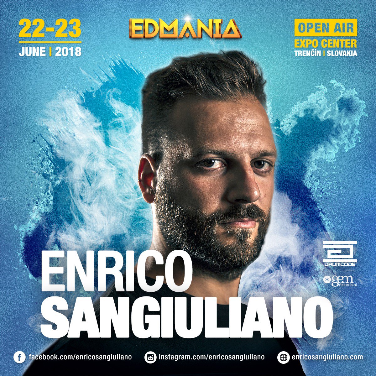 #EnricoSangiuliano announced for #EOA18 #EDMANIA #openair #slovakia #festivalsosrdcom #techno