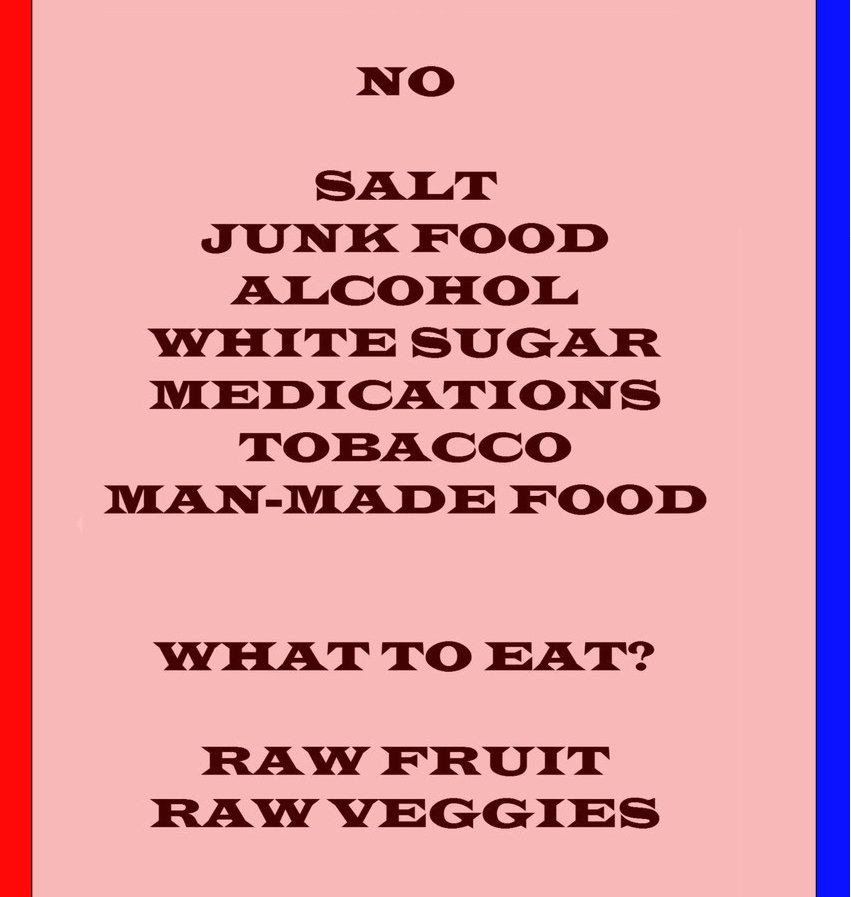 RogerBezanis's tweet photo. WHAT TO NOT
EAT & TO EAT?
#wakeupandthink
#saltisnotfood
#saltistoxic
#allsaltistoxic
#quitallsalt
#rogersez
#nomoresalt
#saltkillscells
#rawfoodsheal
#nomorecoffee
#stoptheinsanity
#eatrawfoods
#thinklife
#coffeecauescancer
#dickedbybigbusiness
#coffeeisadeathdrink https://t.co/poNVIVmmk7