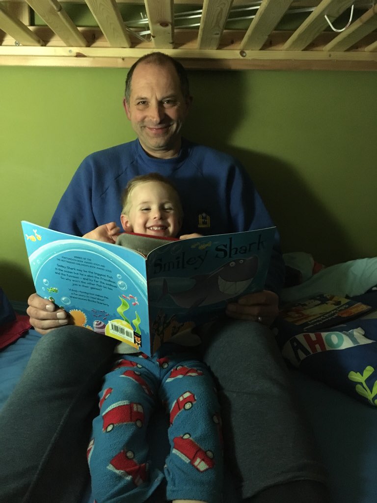 Tonight’s book is “Smiley Shark”. Hadley loves bedtime stories 😊    #100bookchallenge  <a href="/monteneynursery/">Monteney Nursery</a>