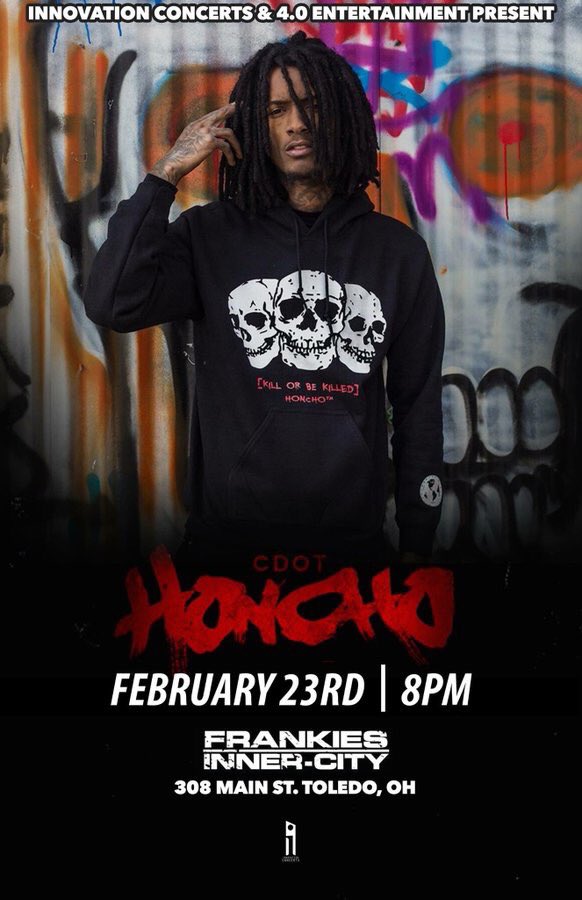 YBHunchoEnt's tweet photo. #PiffGame is opening for @CdotHoncho on February 23rd, if you need tickets, let us know. It’s $20 for tickets, the show is at Frankie’s in Toledo 🙌🏻 https://t.co/GTHczeBV4F