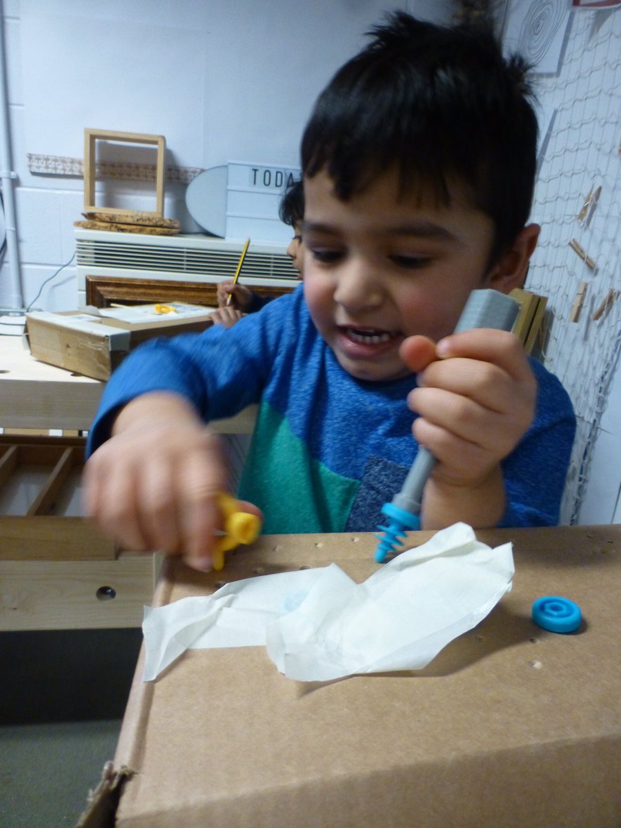 Makedo continues to be a hot favourite...Creative, determined and v engaged...O, aged 3.4 yrs! <a href="/EJMailhac/">EM</a> <a href="/Makedo/">Makedo</a>