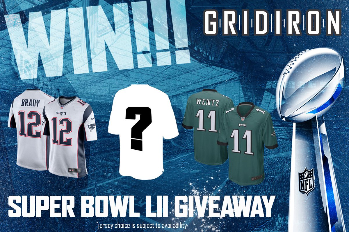 Not long now.... Have you entered yet?

WIN! A brand new #NFL jersey of YOUR choosing! 

Follow us ➡️ 
RT this ✅ 
Hope for the best! #SBLII #SuperBowl52