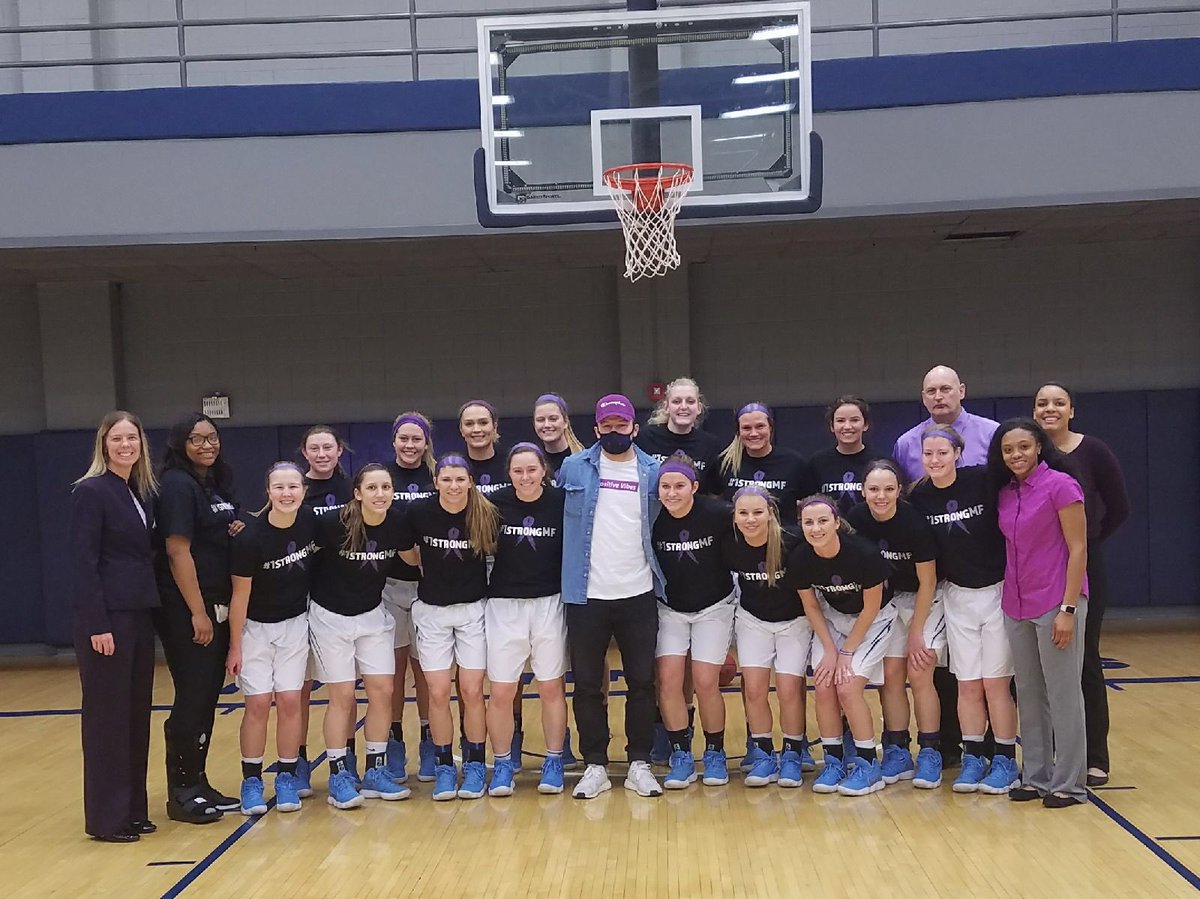 SAUWBB's tweet photo. Thank you to everyone who came out and showed support yesterday for Mason! #MoreThanAGame #FightLikeAFlynn #1StrongMF 💜🏀🐝 https://t.co/j2n2IdL5QP