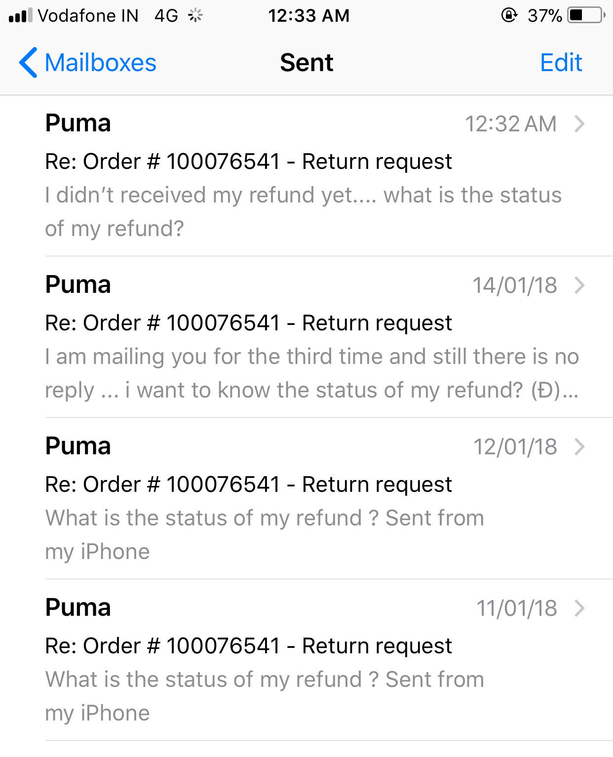 puma return status