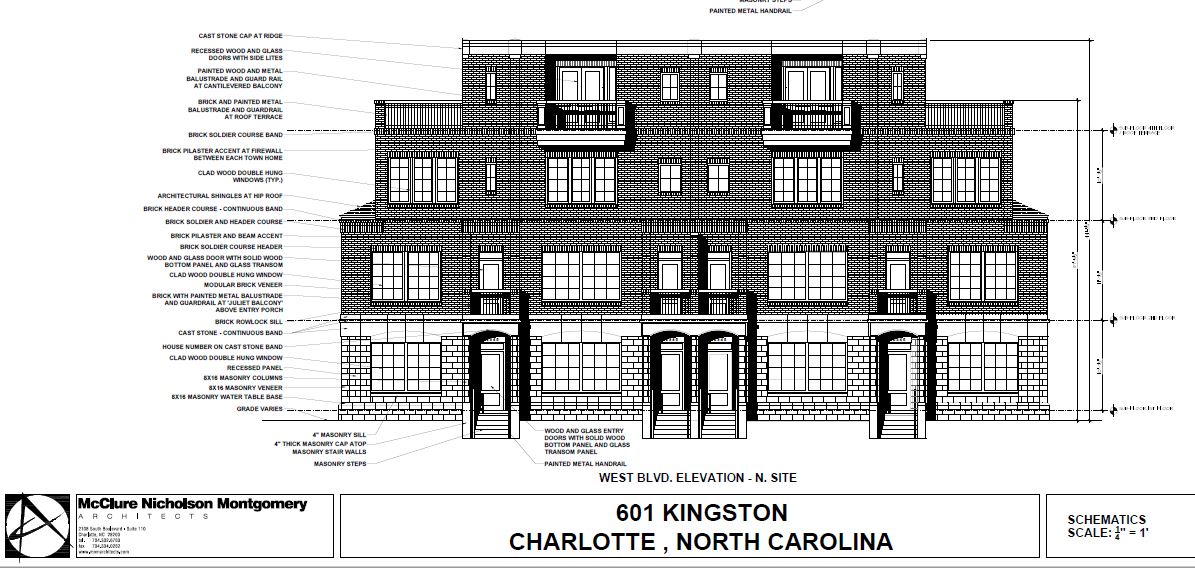 JellyTreeCLT's tweet image. Around 100 all-brick/stone townhomes coming to @WilmoreCLT.  Plans were approved by Historic District.  Replacing 1950&apos;s apartments at West Blvd and W Worthington Ave.  Great to see high-quality materials to be used. #Wilmore #GoldDistrict