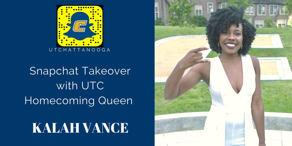 UTChattanooga's tweet photo. Don't miss tomorrow's Snapchat Takeover w @UTCHomecoming Queen 👑 and @UTCHonors Brock Scholar Kalah Vance! She's co-hosting a discussion on the importance of advocating for others w Daphne Lee, @missblackusa! #utcbhm
📍Derthick Hall, Room 201
⏱ Monday, Feb 5, 5 - 6:30 pm https://t.co/RdipxPtEda