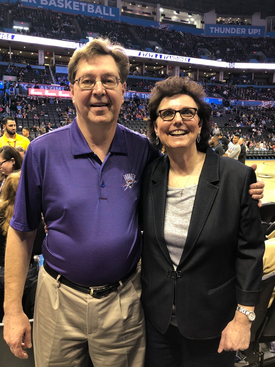 What a big day! Broken Arrow's own Donna Gradel, Oklahoma Teacher of the Year, was honored at today’s <a href="/okcthunder/">OKC THUNDER</a> game. We are your biggest fans, <a href="/GradelBAHS/">Donna Gradel</a>!