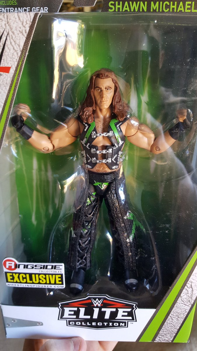 FullyPoseable's tweet image. GIVEAWAY TIME: as heard on this week's show we are giving away the dinged up Shawn Michaels figure that was received. The fine people over at @RingsideC are making it right, so this fig. Will be given away, perfect for loose collectors. All you have to do is follow and retweet