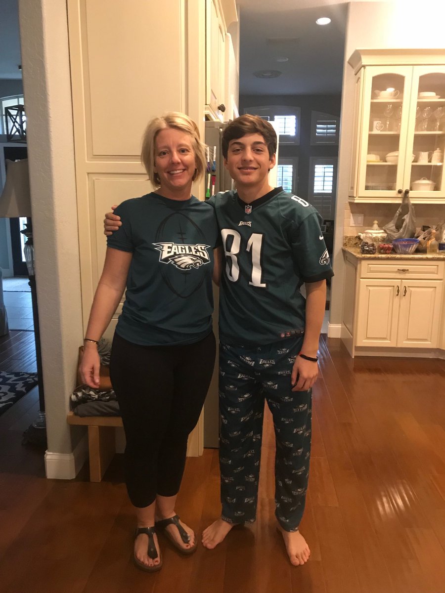 lmorini's tweet photo. I guess it is getting close to game time.  My Oldest son is running around the house yelling “EAGLES BABY! LET’S Goooooooo!” We don’t get here that often.. let’s make the most of it!!!✈️🦅✈️ https://t.co/5k7I0Df6hS