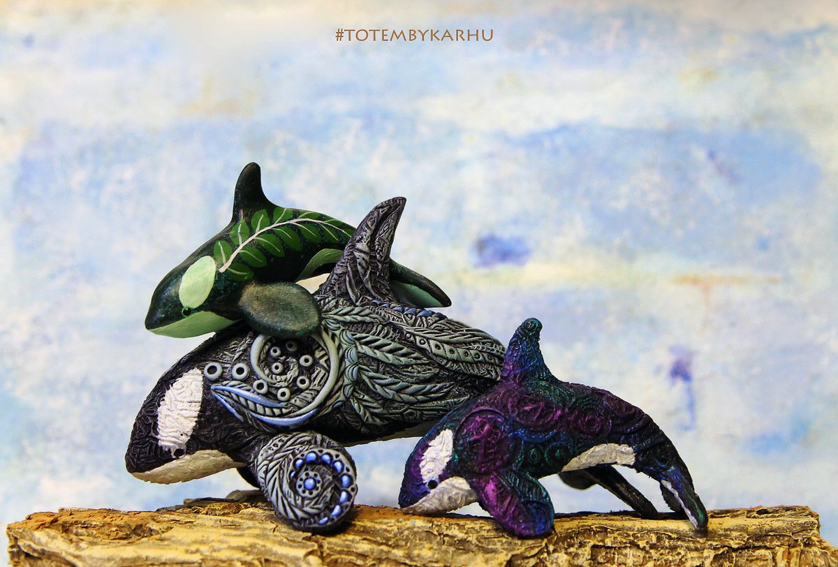DanKarhu's tweet photo. My Orca figurines on Etsy: https://t.co/swdnkOVRuF
 #fantasy #orca #figurines #totembykarhu #etsy #killerwhale https://t.co/CnbMK2FJl8