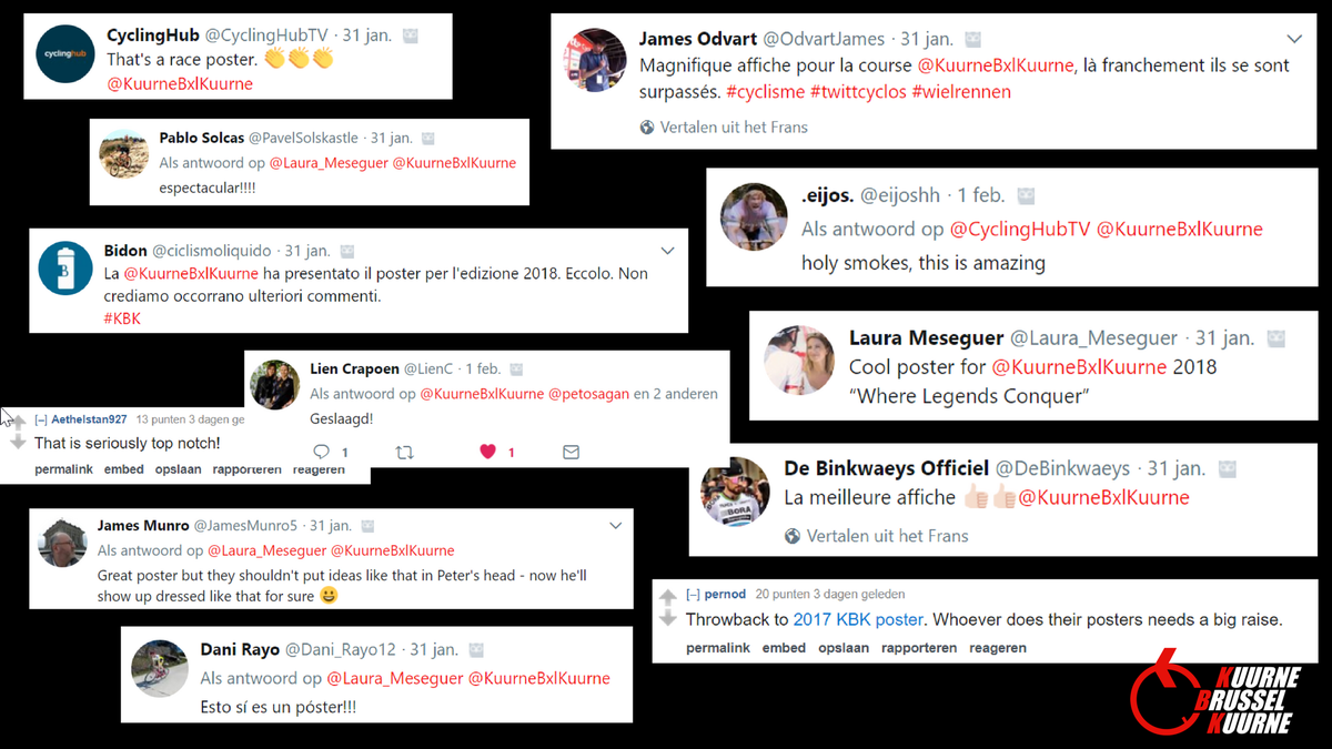 KuurneBxlKuurne's tweet photo. Wow, what a week ! we got so much cool reactions on our new poster ... #wherelegendsconquer #kbk18 https://t.co/7zM2xLlG7A