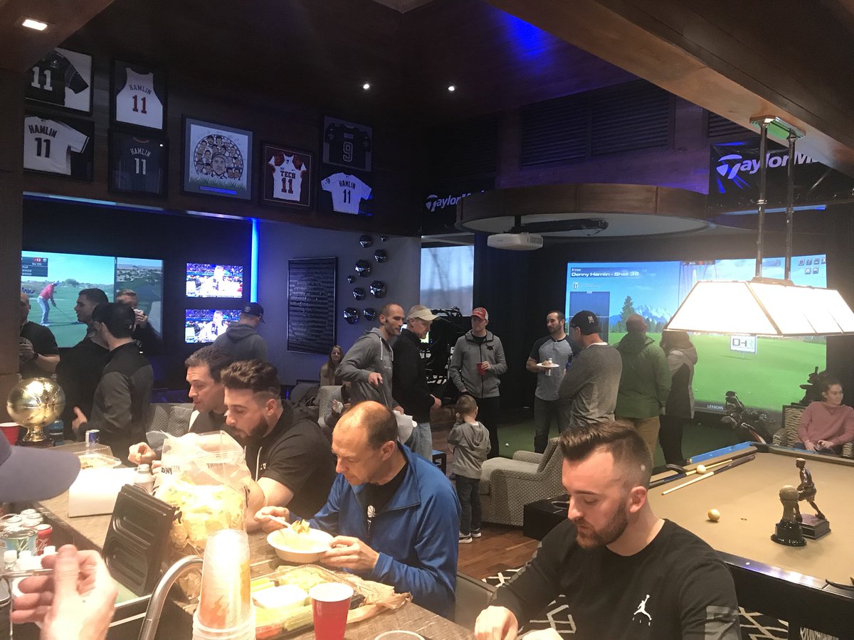 hoopgroupclt's tweet photo. Best Sports Bar in town.  @dennyhamlin house for Super Bowl and Season 5 Draft. https://t.co/aYNv8IWQS5