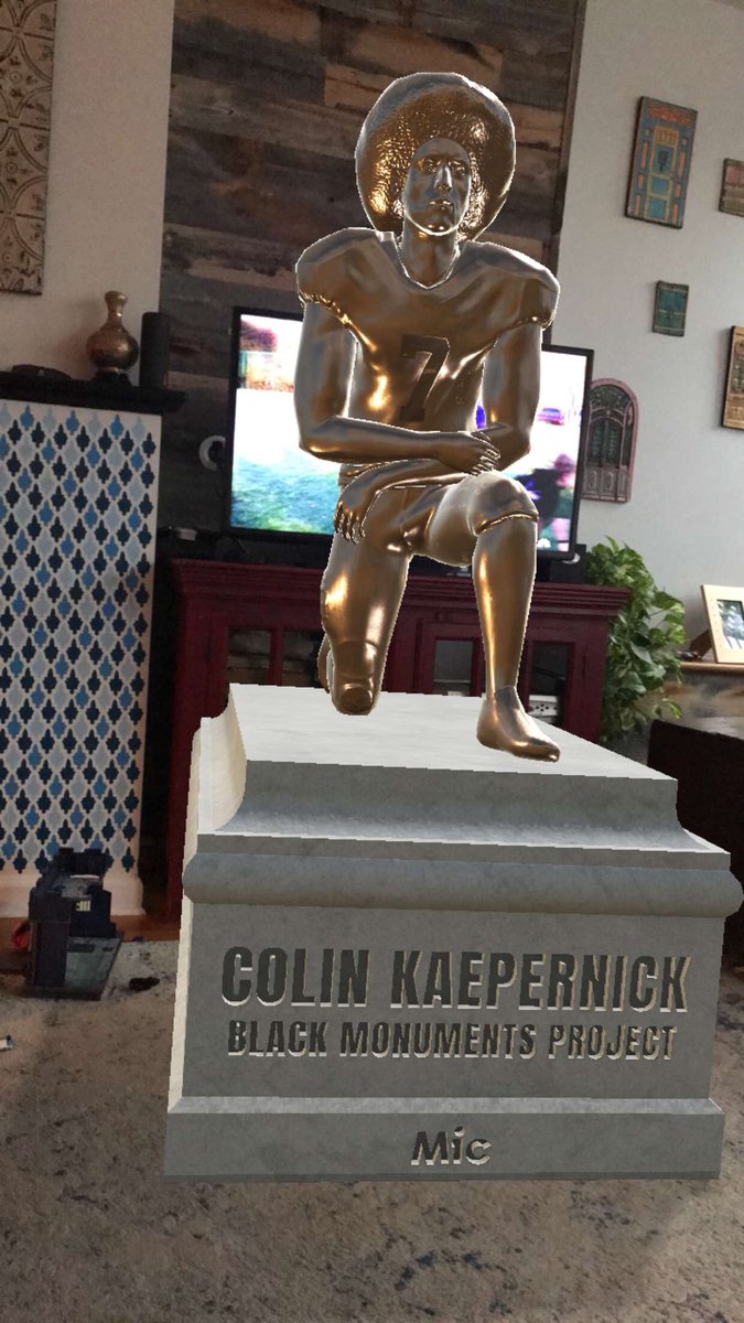 Michael Skolnik on Twitter: "Decided to put a statue of Kaepernick ...