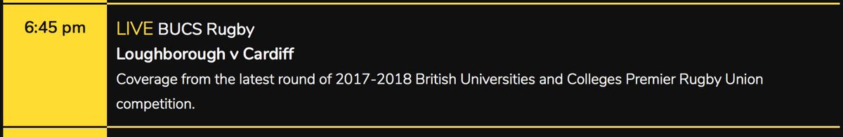 CardiffMetRFC's tweet photo. This week and another tough fixture in the @BUCSsuperrugby league with our visit to @LboroRugby 7pm on Wednesday. Exciting times with the first live game on @FreeSportsUK. Calling all archer fans to tune in. https://t.co/NhtcinE1eL