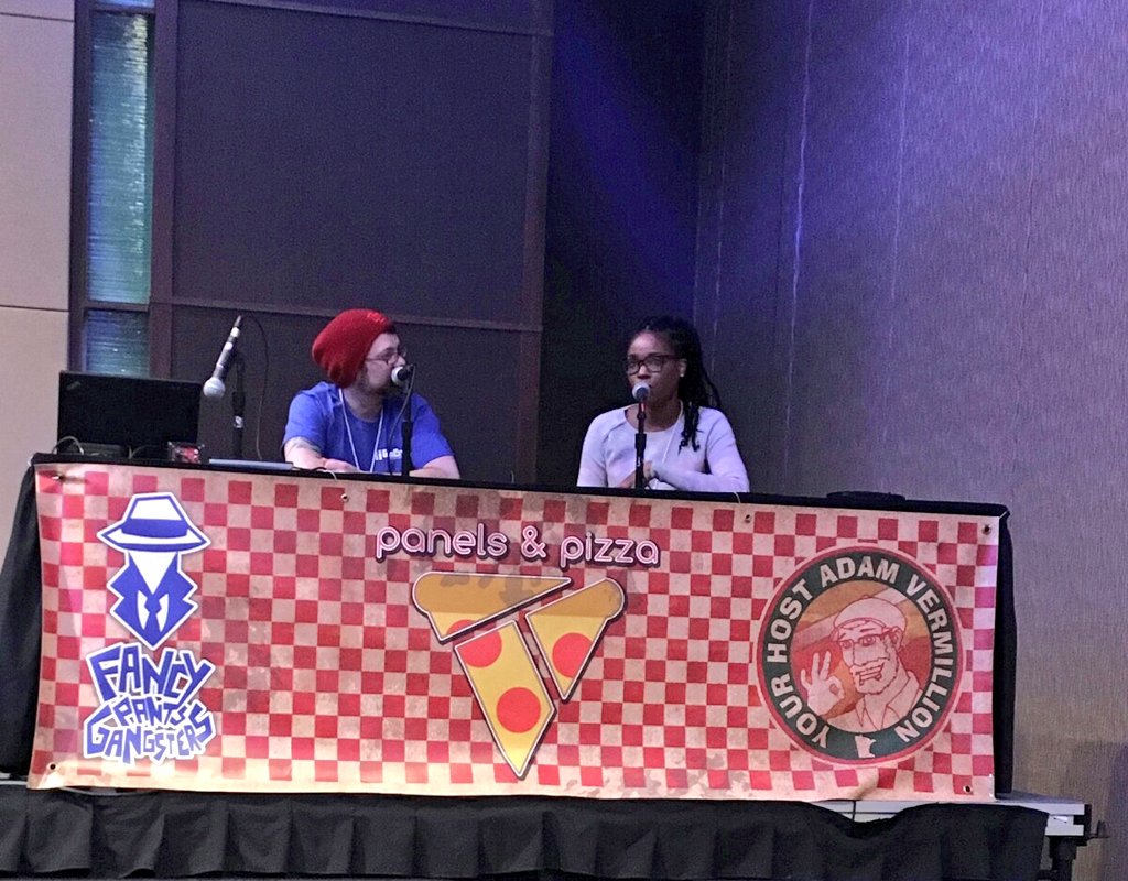 Ashes_Art's tweet photo. I had a great time talking with Adam Vermillion of @PanelsAndPizza about our favorite games &amp; hobbies as well as my journey as an artist &amp; my upcoming projects /events. @crcomiccon #CedarRapidsComicCon https://t.co/slelBShL8m