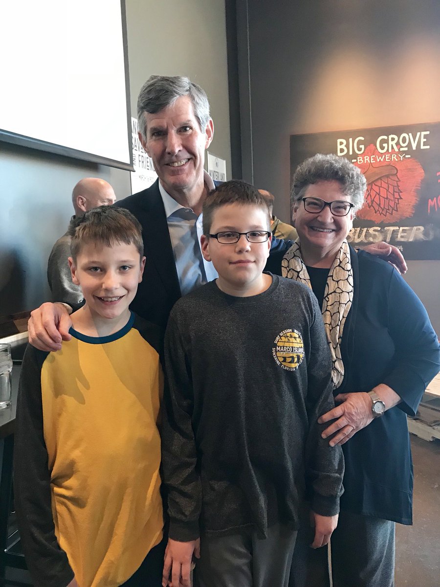 FredHubbell's tweet photo. Thanks to the over 100 folks who closed out our #InvestInIowa Tour in Iowa City! We cannot cut our way to success, we need to invest to #GetIAGrowing. Our next generation (like @MaryMascher’s two amazing grandkids, who I met today) depends on it. #iagov https://t.co/TE2WVaIGy4