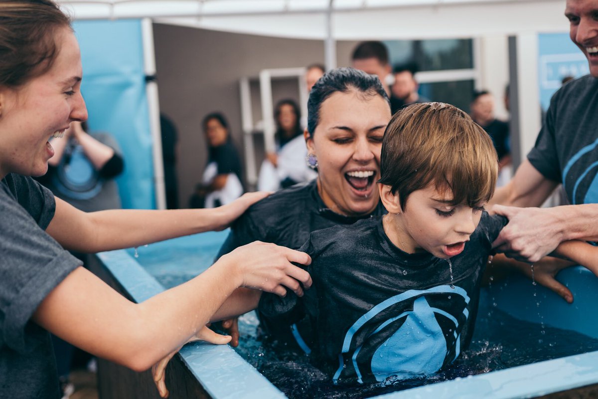 celebration_org's tweet photo. “God has set me free from depression and anxiety. He blessed my family with a new home after Hurricane Irma flooded our old one. God has blessed my life, and I just wanted to thank Him out loud. I want to show people my faith.” -Corinn & son Camden #IGotBaptized #SundayHighlights https://t.co/94NmlVzQeb