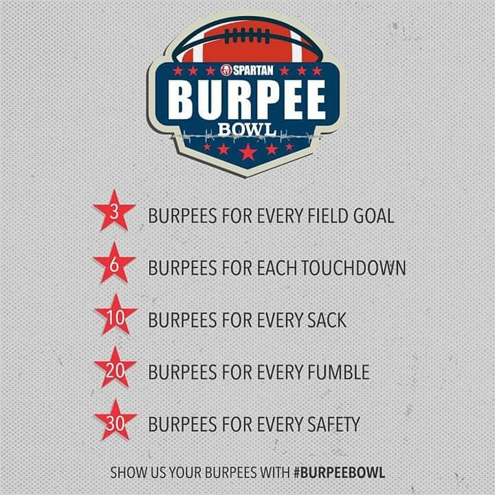 StewartGriff720's tweet photo. a great plan for the #superbowl or any American football game! Need alternatives for #football, #rugby and #baseball. #americanfootball #soccer #spartan #burpee #health #fitness #challenge #motivation #fitfam #ocr @team_orm #obstacles #squat #lift #nvrarmy #military #army #AROO https://t.co/3fJs2C8sUg