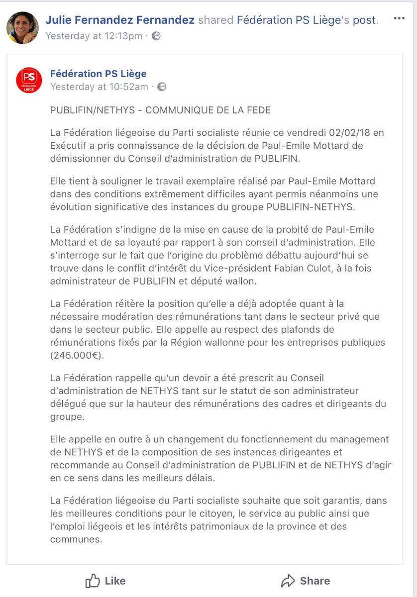 jacopogio's tweet photo. Ici la declaration du @PSLiegeVille sur #Mottard, #Publifin #Nethys https://t.co/jRJ3KKbQ4j
