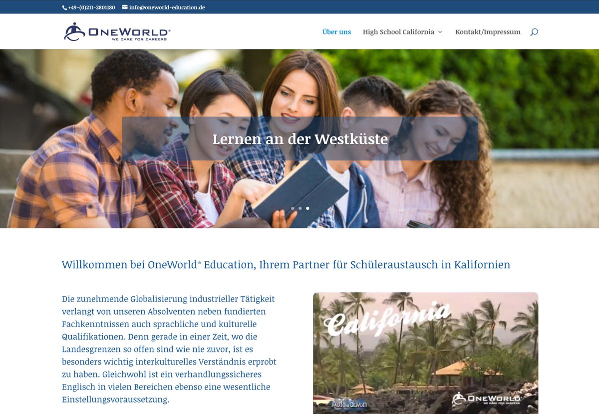 OneWorldGmbH's tweet photo. #Schüleraustausch in #Kalifornien 🌅 mit OneWorld Education. Unsere neue Website ist bald fertig! #California #USA #StudentExchange 🇩🇪🇺🇸 https://t.co/mwWSlTn9G8