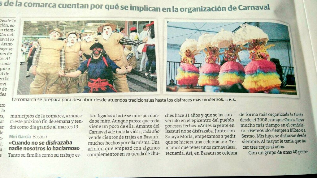 Hace 10 años cn el PSE-EE en el Ayto, Basauri tuvo sus primeros carnavales y pudimos hacer realidad peticiones d ls vecinos q a dia d hoy ns siguen recordando.
Aunque en oposición,seguimos trabajando para tener 1 pueblo dnde el reconocimiento a la cultura sea realidad <a href="/PSEBizkaia/">PSE-EE BIZKAIA</a>