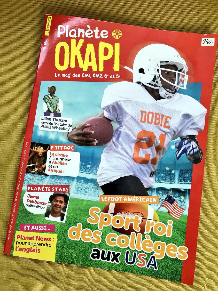 laurebledou's tweet photo. A propos de #superbowl , #PlaneteOkapi dit tout sur le #footus ds un collège américain et en #Afrique
https://t.co/WG4URLDQb7 #PlaneteMag #presse #enfant made in #Africa #civ #usa #SuperBowl2018 #sport cc @NFL https://t.co/gbfFttMqHF