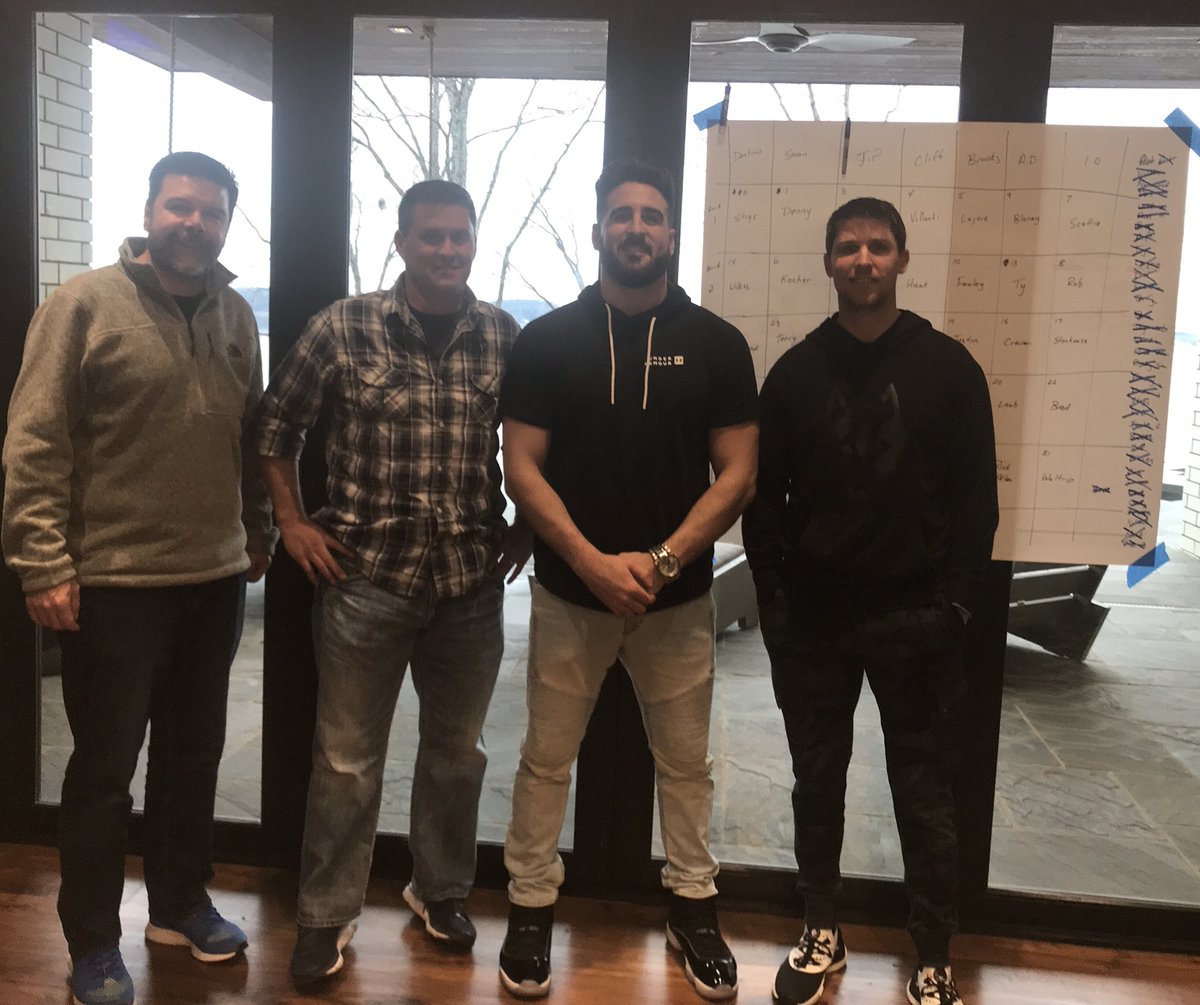 hoopgroupclt's tweet photo. Drafted teams, or at least the players that were here for the draft party. https://t.co/eLEyb4Oum2
