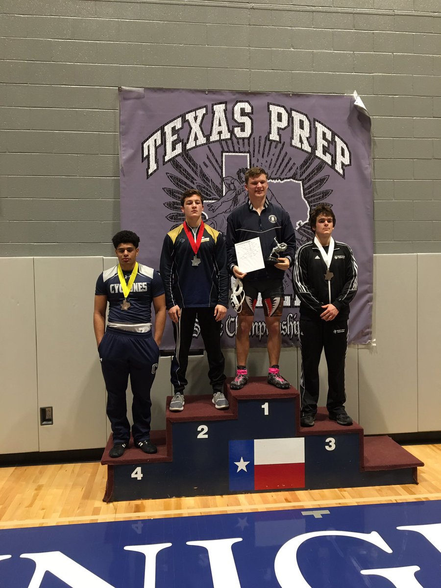 Saints wrestling comes in sixth at Prep State with two state champs! Congrats <a href="/CalebBigGame/">Caleb Silvia</a> and @cozmolucky7 on qualifying for nationals!