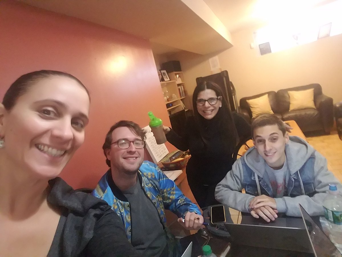 ActorSabrinaC's tweet photo. Production meeting w my crew @TheLydiaFiore @robcuollo Joe Ralko #producer #writer #comedy #brainstorming #actorslife #actor #comedian #ourturniscoming #divineconnection #storyteller https://t.co/c2w1LRa52f