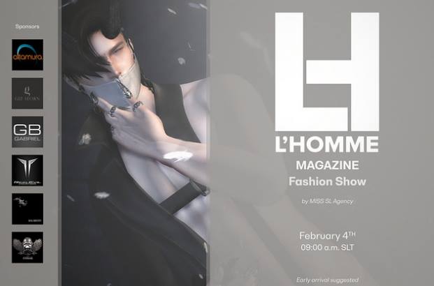 AltamuraSL's tweet photo. L’HOMME MAGAZINE SL - FASHION SHOW 
- February ‘18 Issue -

We have the honor to invite you to the second edition of the

L’HOMME MAGAZINE SL fashion show.

• Date &amp; TIme

Sunday, February 04th at 09:00 AM SLT https://t.co/FHVD8W9024
