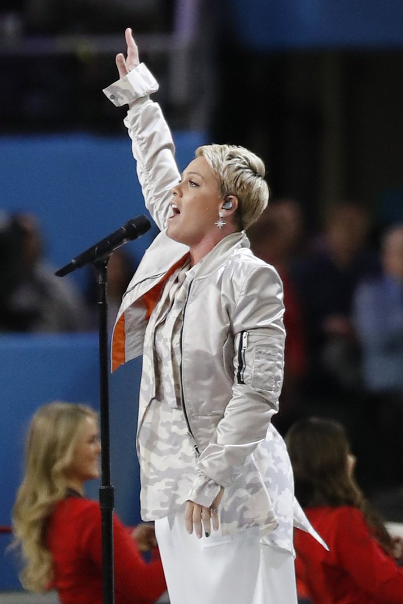 TODAYshow's tweet image. What a way to kick off #SBLII! @Pink