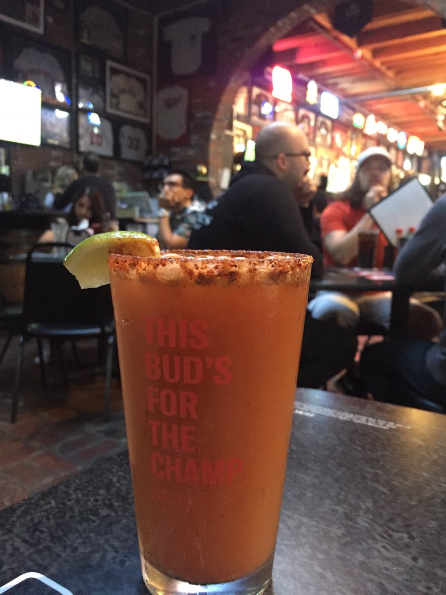 The sunny weather and #SuperBowl have us craving dayfade beverages! $6 Micheladas are here!!