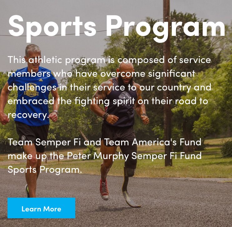 SemperFiFund's tweet photo. #ThingsILearnedfromSports -#RecoveryThroughSport provides an exciting outlet and powerful peer support for our wounded, ill and injured service members: https://t.co/rWEwdFO7G1 https://t.co/5Pdvc0jL7l
