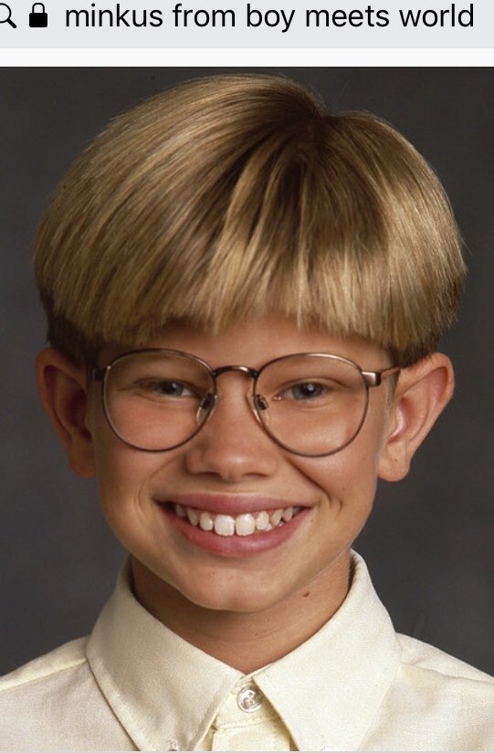 jwills2015's tweet photo. RT if you think I used to look like Minkus from Boy Meets World🤓 https://t.co/UUWrfBsQVW