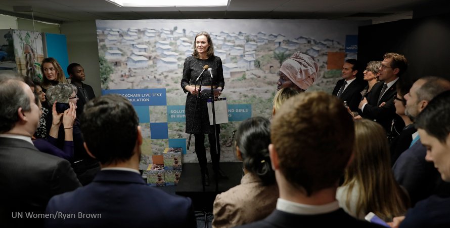 UN_Women's tweet photo. As the only @UN agency created in the 21st century, we always look for innovative ways to better help women &amp; girls. We recently explored #blockchain: https://t.co/xemboqvZTx https://t.co/EorclysRQd